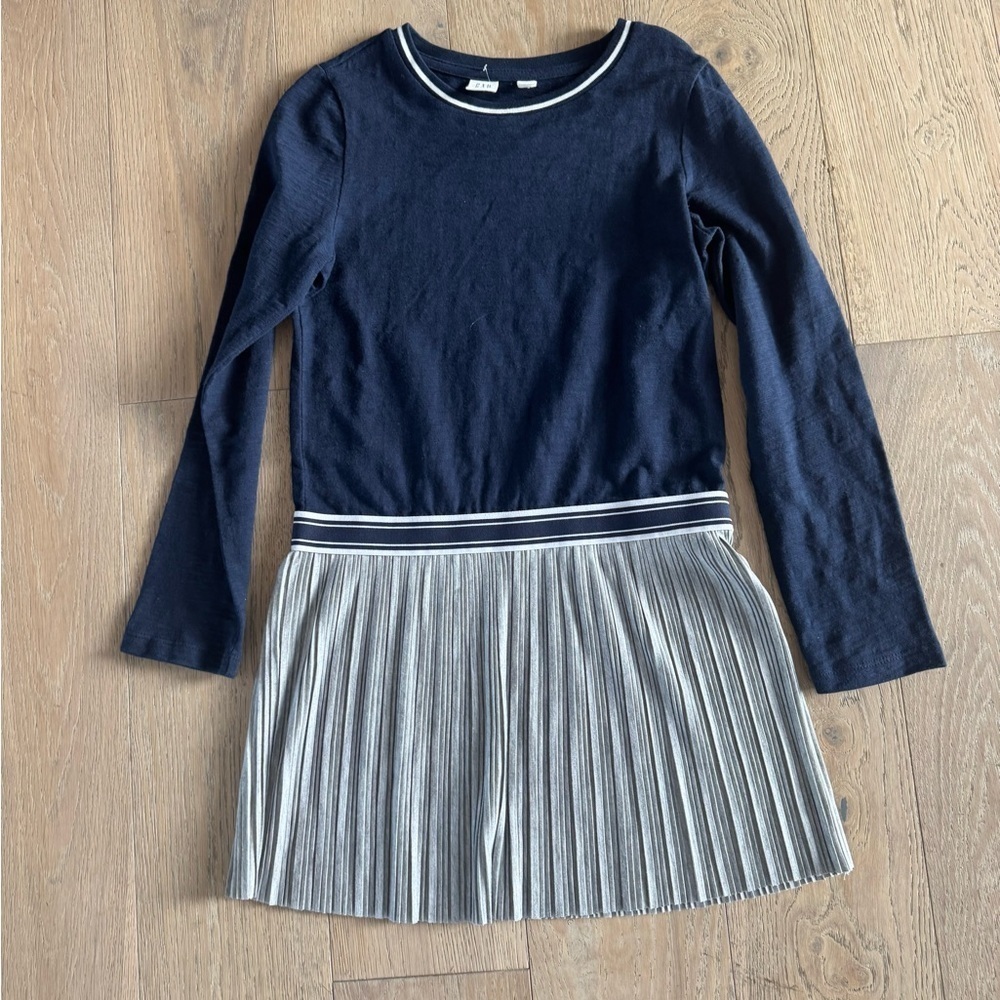 Gap Kids Dress Size Large Navy Grey